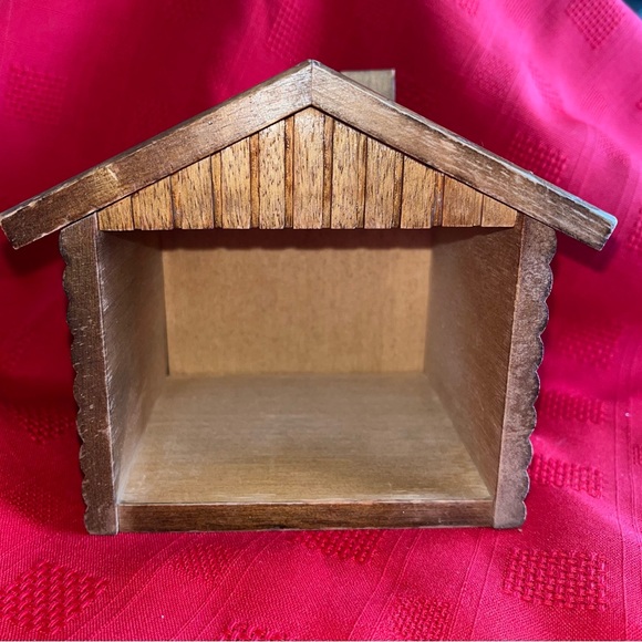 Gourmet Royale Vintage Wooden Coaster Set (8) with storage box - Picture 5 of 5